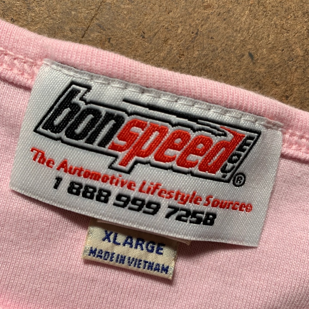 Bonspeed Women’s Cap Sleeve T Pink Screend Graphic - Picture 5 of 5